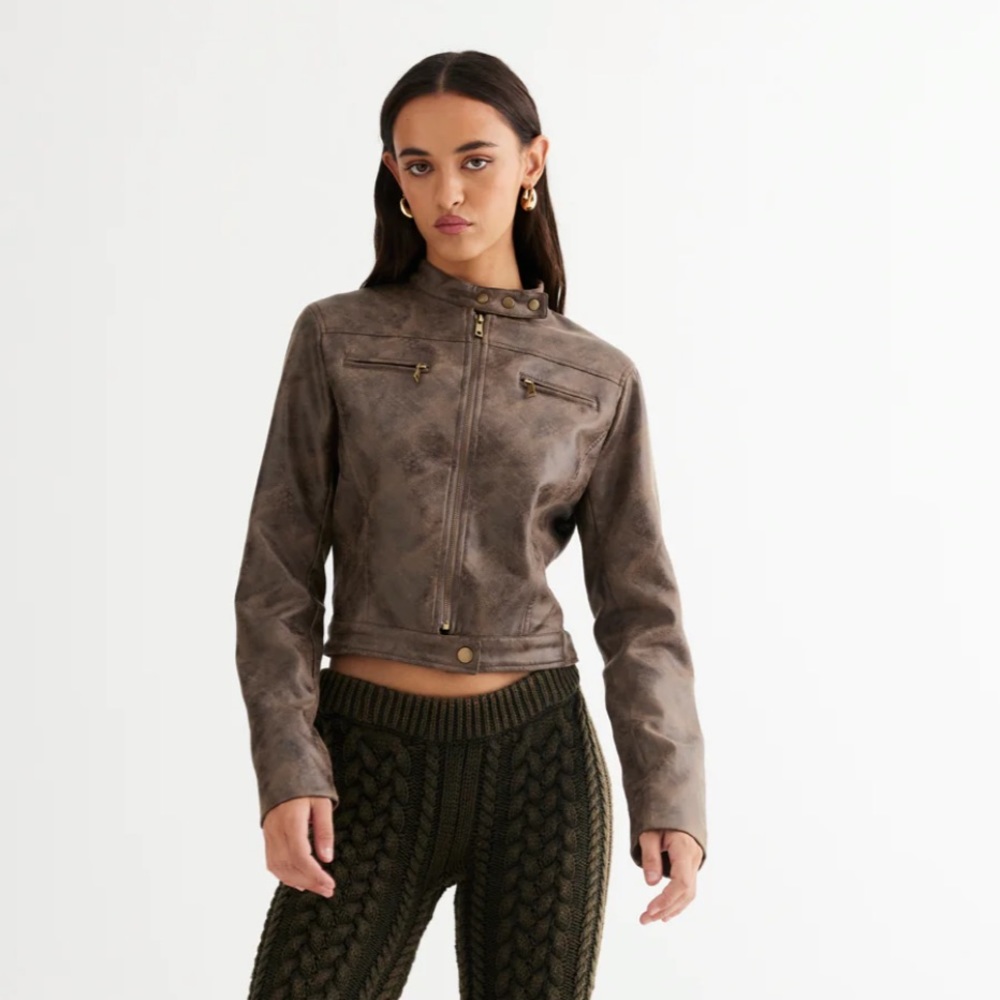 BELLA MOTO JACKET CHOCOLATE LIONESS